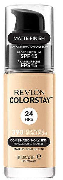 Skystas makiažo pagrindas Revlon Colorstay, SPF 15, 390 rich marple, 30 ml