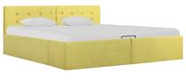 Lova dvigulė VLX Hydraulic Storage Bed Frame, 160 x 200 cm, geltona sp., be čiužinio, su grotelėmis