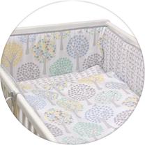 Kūdikių patalynės komplektas Ceba Baby Magic Tree, 100 x 135 cm, 40 x 60 cm, mėlyna sp./balta sp./geltona sp.