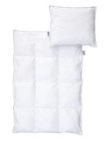Antklodės ir pagalvės komplektas vaikams BabyDan Heart Microfiber, 100 cm x 67 cm, balta sp., 2 vnt.