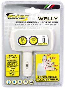 Adapteris Bottari, USB/Cigarette Lighter Socket