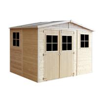 Sodo sandėliukas Timbela M334, 216 cm x 324 cm x 226 cm, rusva sp.
