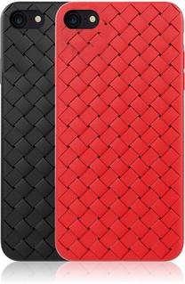 Telefono dėklas Devia Woven Pattern Design Soft, raudona sp., Apple