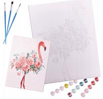 Glezna pēc numuriem Painting by Numbers Flamingo, daudzkrāsaina