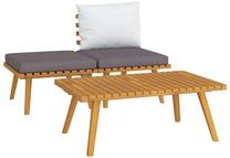 Āra mēbeļu komplekts VLX Garden Lounge Set, pelēks krās./brūns krās., 1-2 sēdvietas