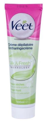 Depiliacinis kremas Veet Silk & Fresh Dry Skin, 100 ml