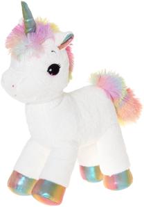 Mīkstā rotaļlieta Unicorn, balta krās./daudzkrāsaina, 43 cm