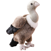 Pliušinis žaislas paukštis Vulture, ruda sp./pilka sp., 25 cm