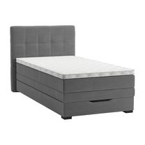 Lova viengulė continental Home4you Jeep, 90 x 200 cm, pilka sp., su čiužiniu, su grotelėmis