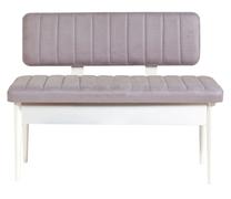 Prieškambario suoliukas Kalune Design Vina 0701-2, balta sp./pilka sp., 110 cm x 46 cm x 85 cm