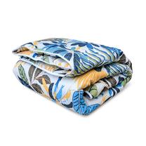 Antklodė FAM Home Tropical Breeze, 160 x 200 cm, balta/žalia