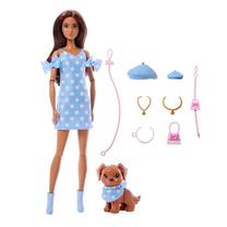 Кукла с аксессуарами Mattel Barbie Twinning Looks JFP38, 29 см, синий цв.