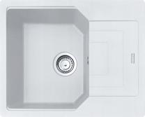 Virtuvinė plautuvė Franke Urban UBG 611-62, fragranitas, 62 cm x 50 cm x 22 cm, polar white sp.