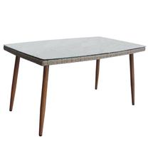 Lauko stalas Patio Marlene, ruda sp./pilka sp., 150 cm x 90 cm x 75 cm