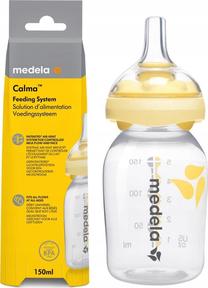 Bērnu pudelīte Medela Calma, 150 ml, 0 mēn., caurspīdīga krās./dzeltena krās.