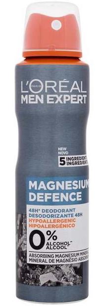 Vyriškas dezodorantas L’Oréal Paris Men Expert Magnesium Defence, 150 ml