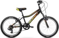 Vaikiškas dviratis, kalnų Romet Rambler KID 2, juoda sp./žalia sp./oranžinė sp., 20", 20"