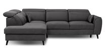 Kampinė sofa Noble Savoi 6, tamsiai pilka sp., kairinė, 201 x 255 cm x 100 cm