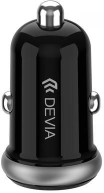 Automobilinis įkroviklis Devia, 2 x USB, juoda sp.
