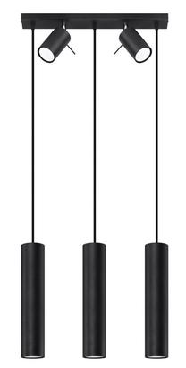 Valgusti rippuv Sollux Ring 3 SL.1099, GU10, 5 x 40 W, must v. / must v.