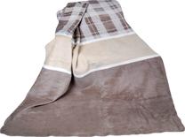 Pledi Greno Glamour KET-43, pelēka krās./brūna krās./bēša krās., 150 cm x 200 cm