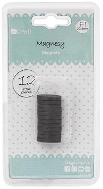 Magnit DallPrint, 2 cm x 0.3 cm, must v., 12 tk