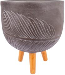 Puķu pods Home4you Palm-2 88052, māls, 29 cm x 29 cm, Ø 29 cm, brūna krās.