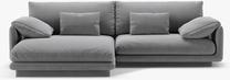 Kampinė sofa Micadoni Torino MIC_LC_184_F1_TORINO4, šviesiai pilka sp., kairinė, 250 x 170 cm x 83 cm