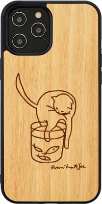 Чехол для телефона Man&Wood Case for iPhone 12 Pro Max Cat with Red Fish, черный цв., Apple
