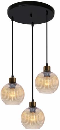 Lampa griesti Candellux Lighting Valor 33-51424, E27, 3 x 40 W, dzintara krās. / melna krās.