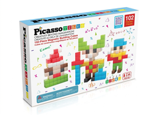 Magnetinis konstruktorius Picasso Tiles Cubes PMC102, 102 vnt., įvairių spalvų