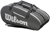 Tenisa soma Wilson Super Tour 3 Compartment Bag Grey/Black, melna krās./pelēka krās.