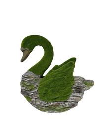 Sodo dekoracija "Gulbė" Garden Center XY2020-36, 36 cm x 23 cm x 35.5 cm, žalia sp./pilka sp.