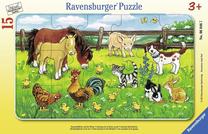 Dėlionė Ravensburger Animals in the Meadow 060467, 25 cm x 14.5 cm, 15 vnt., įvairių spalvų