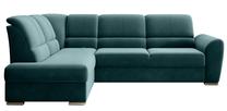 Kampinė sofa Siber Velvetmat 38, tamsiai žalia sp., kairinė, 270 x 186 cm x 93 cm
