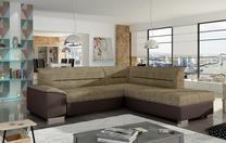 Kampinė sofa Verso Berlin 03, Soft 66, ruda sp., dešininė, 208 x 265 cm x 87 cm