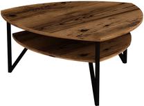 Kavos staliukas Kalune Design Lonnes, riešuto sp., 93 cm x 93 cm x 42 cm