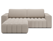 Kampinė sofa - lova Bonett, smėlio sp., kairinė, 175 x 250 cm x 92 cm