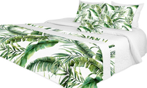 Lovatiesė NMC-B12, balta sp./šviesiai žalia sp./žalia sp., 200 cm x 220 cm