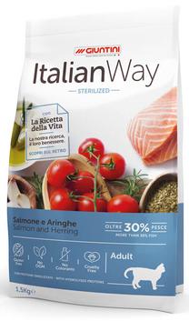 Sausas kačių maistas Italian Way Steril, žuvis, 1.5 kg
