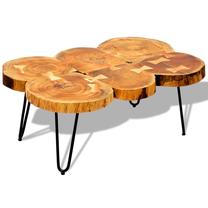 Kavos staliukas VLX 242443, ruda sp., 90 cm x 60 cm x 35 cm