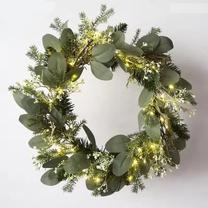 Kalėdinis vainikas Christmas Touch CK788-SQ19-1439, 400 mm, žalia sp.