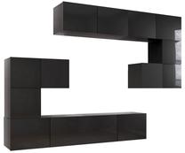 TV staliukas VLX 3079458, juoda sp., 30 cm x 80 cm x 30 cm