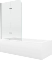 Vonia su sienele, laisvai pastatoma Mexen Vega, 70 cm x 160 cm x 38 cm, stačiakampis, balta sp.