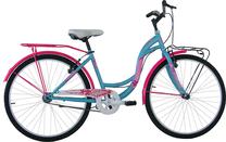 Dviratis miesto Coppi CTB City Bike Lady, 26 ", 16" rėmas, mėlyna sp./rožinė sp.