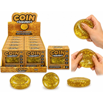 Sensorinis spaudomas žaislas Squish Coin, 8 cm, aukso sp.