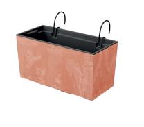 Balkona stādītājs Prosperplast Urbi DUC400EW-R624, plastmasa, 39.5 cm x 18.5 cm, Ø 39.5 cm, sarkana krās.