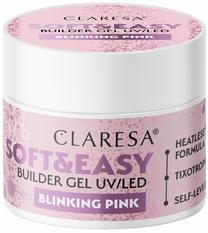Gēls nagu formām Claresa Soft&Easy Builder, blinking pink krās., 12 g