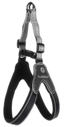 Petnešos šunims Flamingo Hilka, juoda sp., 500 - 600 mm x 25 mm, XL
