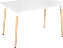 Pusdienu galds Beliani Newberry, balta krās., 120 cm x 80 cm x 75 cm